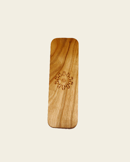 Rechteckige Holz-Box zur Aufbewahrung von Kräutern, Tees und Joints