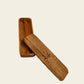 Rechteckige Holz-Box mit Hanf-Blatt Gravur zur Aufbewahrung von Kräutern, Tees und Joints